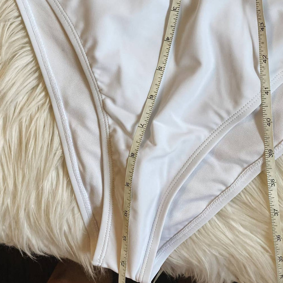 White High Waisted Scoop Neck Bikini - Picture 6 of 9